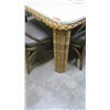 Image 2 : Wicker & White Dining Table & 6 Matching Chairs w/ Upholstered Seats
