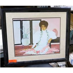 Framed Diana Hanson Young Print - Hawaiian Girl, Signed by Artist