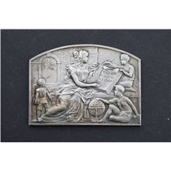 Argentina - 1909 Silvered Plaque Mixed Normal School Gualeguay