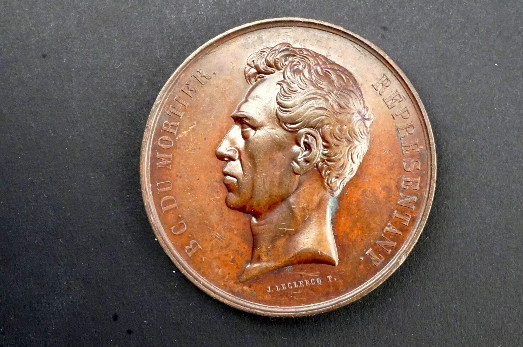 MEDAILLE CU. 55MM de J.LECLERCQ.F. 1859 à B.C. DU