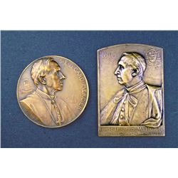 Belgium - Bronze Medal, Bronze Plaque, Commemorating the Cardinal Mercier