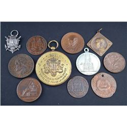 Belgium - Lot of Eleven Old Medals, Medalets. See Description.