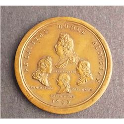 France - Louis XIV and his three children Smaller Bronze Medal 1693