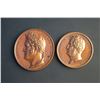 Image 1 : France - Louis Philippe I, Lot of Two Original Copper Medals. See Description.