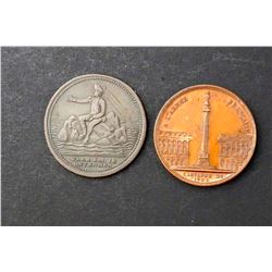 France - Two Small Medals of Interest - See Description
