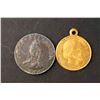 Image 1 : 1 WM Edward VII, Alexandra "Made in France" + 1 Medalet Garibaldi, in French