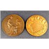 Image 1 : Two Large French Bronze Medals. See Description