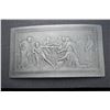 Image 1 : France - Curved Rect. Medallic Repousse Plaque - Hippocrates refusing Gifts