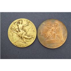 France - Lot of Two Medals Universal Expositions of 1889 and 1900