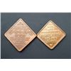 Image 2 : Germany - Two small Diamond -shape Store-cards of Coin Dealers 19th Cent