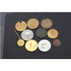 Lot of 10 Miscellaneous American Medals.Battle of Plattsburgh, Lincoln etc