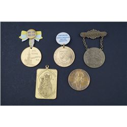 Lot of Five Scarce Franco - American medals - See description