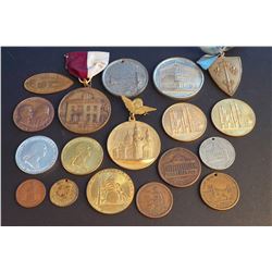 NEW YORK CITY - Lot of 18 - 19th/20th cent Medals, Tokens, Store Cards, etc.