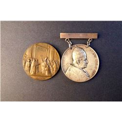 Pope Pius XI - Vatican - 1925, 2 pcs. Jubilee Medals AE-70, AE-70 Silvered