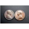 Image 5 : Pope Pius XII - Vatican - 1939-43, 5 pcs Annual Medals Years 1-5, 2 Silvered