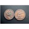 Image 6 : Pope Pius XII - Vatican - 1939-43, 5 pcs Annual Medals Years 1-5, 2 Silvered