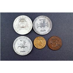 Vatican - 20th Century - Papal Medals, 5 Pcs