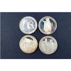 Pope Pius XII - Vatican - 1954-57, 4 pcs, Annual Medals Years 17-20.