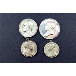Pope Pius XII - Vatican - 1950 Jubilee Medals, 4 silvered of which 2 with loops.