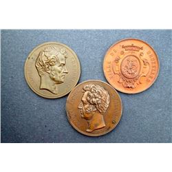 Three Large 19th Century Bronze Medals Honouring Composers and Musicians