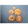 Image 1 : Four mid-sized, one small, Medals of Composers, Musicians 19th Century.