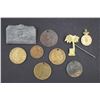 Image 1 : Interesting Mixed lot of 7 Medals, Medalets and two pins. See Descriptions