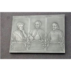 Canada - Rect. Medallic Plaque Featuring Cartier, Montcalm & Champlain.