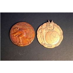 Canada - 1907 Two Athletic Medals, AE - 41, 43. See Description