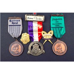 Canada, Québec 1920-34, 5 Pcs. Trois-Rivière Pins, medals 3 pcs of 300th Anniv.