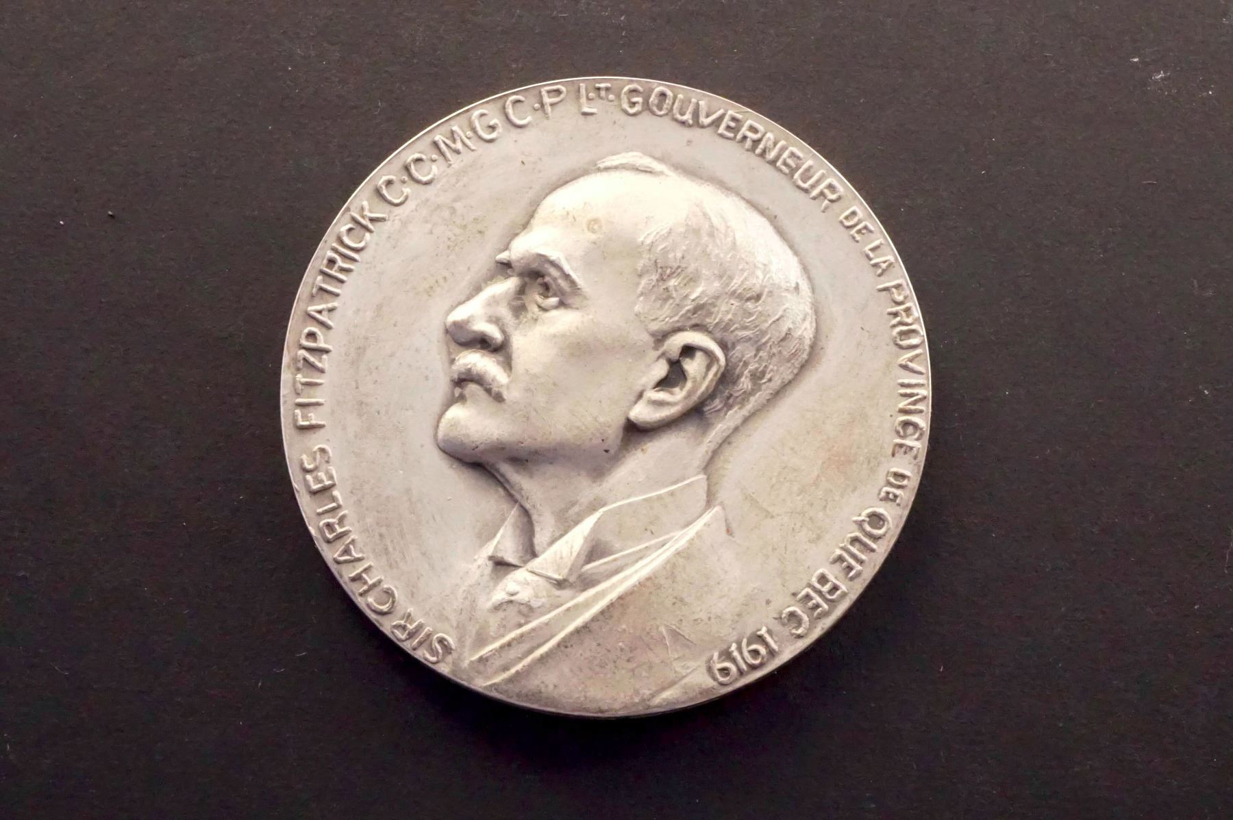 Charles Fitzpatrick Québec Sir C. Fitzpatrick 1918-1923, 12th. Lt. Gov. de Québec, silver ...