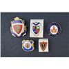 Image 1 : Five Québec Medical Pins, Multi-Coloured Enamelled, Late 19th - Early 20th