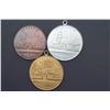 Image 1 : Montréal - Three medals, Chateau de Ramezay - Undated, different metals, same dies