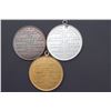 Image 2 : Montréal - Three medals, Chateau de Ramezay - Undated, different metals, same dies