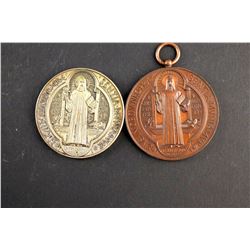 Canada - 1880 - St. Benedict Medals 2 pcs