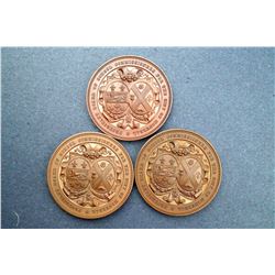 Three Different Medals - Protestant Board of School Comm Montréal, AE-56