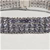 Image 2 : Silver Tanzanite(18.1ct) Bracelet (~weight 31.9g), Suggested Retail Value $1600 (Estimated Selling P