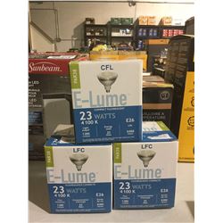 E-Lume Compact Fluorescent Light 23W Lot of 3