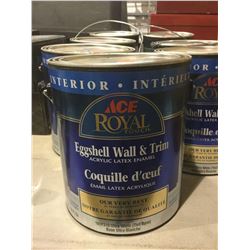 Ace Royal Eggshell Wall and Trim Acrylic Latex Enamel Ultra White 3.78L