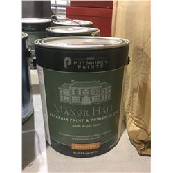 PPG Manor Hall Exterior Paint and Primer Acrylic Latex Semi-Gloss Super White (3.78L)