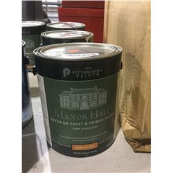 PPG Manor Hall Exterior Paint and Primer Acrylic Latex Semi-Gloss Super White (3.78L)