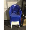 Image 1 : Stack of Plastic Kids Patio Chairs