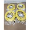 Image 1 : LOT OF 4 BRAD CONNECTIVITY 1200660695 MICRO-CHANGE ASSEMBLIES 4-POLE MALE/FEMALE TPE CORD