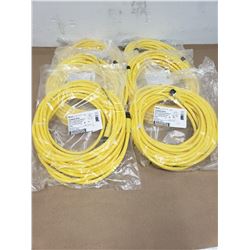 LOT OF 6 BRAD CONNECTIVITY 1200661043 MICRO-CHANGE ASSEMBLIES 5-POLE MALE/FEMALE ST/ST TPE CORD