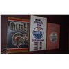 Image 1 : THREE FRAMED OILERS MEMORABILIA INCLUDING
