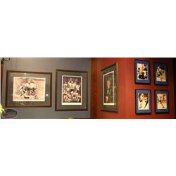 7 WALL MOUNTED OILERS MEMORABILIA PHOTOS INCL.