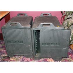 2 LARGE CARLISLE INSULATED FOOD PAN CARRIER