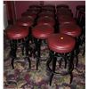 Image 1 : LOT OF 16 PADDED BURGUNDY BAR STOOL