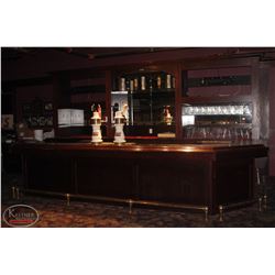 LARGE TWO PIECE WOODEN BAR.