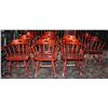 Image 1 : LOT OF 10 WOOD ARMCHAIRS