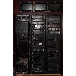 LARGE LOT OF ASSORTED AUDIO EQUIPMENT & TVS